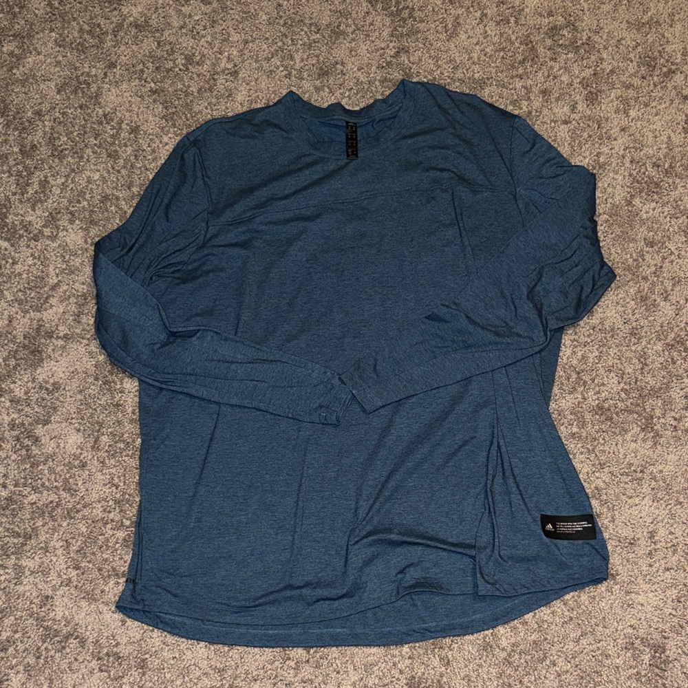 adidas Men's Teal Long Sleeve Tee